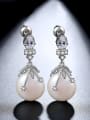 thumb Copper With  Imitation Pearl Trendy Water Drop Party Drop Earrings 0