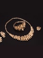 thumb Alloy Imitation-gold Plated Creative Rhinestones Bamboos-shaped Four Pieces Jewelry Set 1