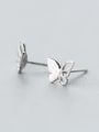thumb Elegant Butterfly Shaped S925 Silver Stud Earrings 0