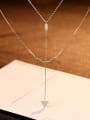 thumb 925 Sterling Silver With  Cubic Zirconia Simplistic Bow and arrow Hook Multi Strand Necklaces 2