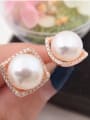 thumb Simple Freshwater Pearl Square stud Earring 1