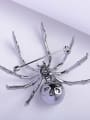 thumb Copper With Gun Plated Artificial Pearl spider Brooches 1