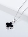 thumb Fashion S925 Sterling Silver Flower-shaped Zircon Necklace 4