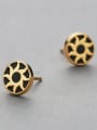 thumb Gold Plated Sunflower Shaped stud Earring 2