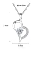 thumb 925 Sterling Silver With + Cubic Zirconia Simplistic Heart Locket Necklace 2