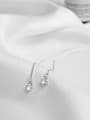 thumb Simple Silver Cubic Zircon Line Earrings 1