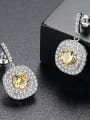 thumb Micro AAA zircon exquisite  Bling-bling earrings multiple colors available 1