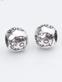 thumb 925 Sterling Silver With Silver Plated Simplistic Round Charms 0