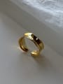 thumb 925 Sterling Silver With Gold Plated Simplistic Wave Curve  Free Size Rings 3