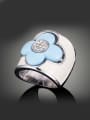 thumb Personalized Blue Acrylic Flower Alloy Ring 0