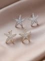 thumb Alloy With Gold Plated Simplistic Star Stud Earrings 0