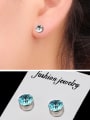 thumb Stainless Steel With Silver Plated Simplistic Round Stud Earrings 1
