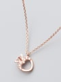 thumb S925 Silver Necklace female fashion fashion Diamond Heart Necklace sweet temperament short chain D4317 female clavicle 3