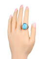 thumb Vintage style Oval Resin stone Alloy Ring 1