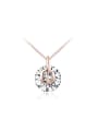 thumb Women Shimmering Round Shaped Zircon Necklace 0