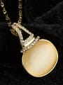 thumb 18K Gold Plated Gourd Shaped Opal Stone Necklace 2