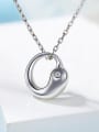 thumb Simple Hollow Pendant 925 Silver Necklace 0