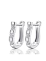 thumb Fashionable U Shaped Zircons Chip Earrings 0