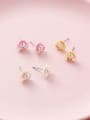 thumb Alloy With Platinum Plated Cute Colored  Shell Artificial Pearl Shell flower 6 piece earrings 1
