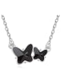 thumb Fashion Double Butterfly austrian Crystals Alloy Necklace 0