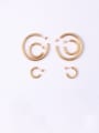 thumb Titanium With Rose Gold Plated Simplistic Smooth Round Hoop Earrings 0