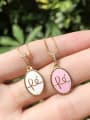 thumb Copper With Enamel Fashion Oval Necklaces 2