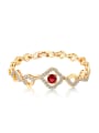 thumb Copper Alloy 18k Gold Plated Fashion Zircon Bracelet 0