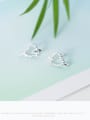 thumb S925 white fungus, female fashion, sweet, diamond piercing piercing earrings, romantic love E7966 1