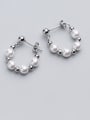 thumb 925 Sterling Silver With Silver Plated Fashion Semi-circular Bee-joo Clip On Earrings 1