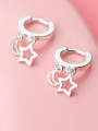 thumb Fresh Moon And Star Shaped S925 Silver Clip Earrings 1