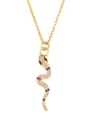 thumb Copper With  Cubic Zirconia Personality Animal snake Necklaces 2