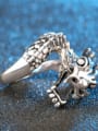 thumb Personalized Dragon Antique Silver Plated Alloy Ring 1