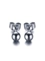 thumb High Quality Round Shaped Stainless Steel Stud Earrings 0