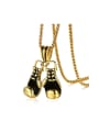 thumb Exquisite Gold Plated Knuckles Shaped Titanium Pendant 0