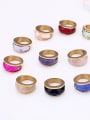 thumb Stainless Steel With Gold Plated Trendy Geometric Multistone Rings 1