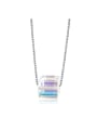 thumb 18K White Gold S925 Silver Crystal Necklace 0