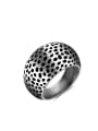 thumb Retro Style Stainless Steel Geometric Painting Ring 0