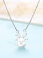 thumb 925 Sterling Silver With Smooth Personality Dog Necklaces 2