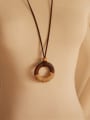 thumb Wooden Women Round Shaped Necklace 1
