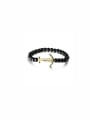 thumb Model No 1000000576 Mother's Initial Black Bracelet with Charm Beads 0
