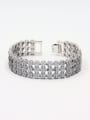 thumb Model No A0000410H-002 Personalized Platinum Plated Copper White Zircon Bangl 0