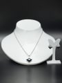 thumb Stainless steel Square Rhinestone 2 Pieces Set 1