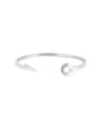 thumb Custom Silver Personalized Bangle with Silver-Plated Titanium 0