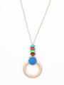 thumb Multi-Color color Gold Plated Zinc Alloy Charm Necklac 0
