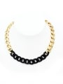 thumb Black Choker with Gold Plated Copper 0
