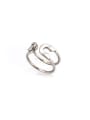 thumb Fashion Silver-Plated Titanium Statement Band Stacking Ring 1