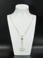 thumb Gold Plated chain White Pearl Beautiful Necklace 0