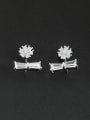 thumb Personalized Platinum Plated White Butterfly Zircon Studs stud Earring 0