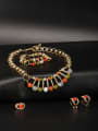 thumb Gold Plated Zinc Alloy Multi-Color Tigers Eye Beautiful 4 Pieces Set 0