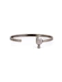 thumb Model No DW0043 Custom Silver Personalized Bangle with Silver-Plated Titanium 0